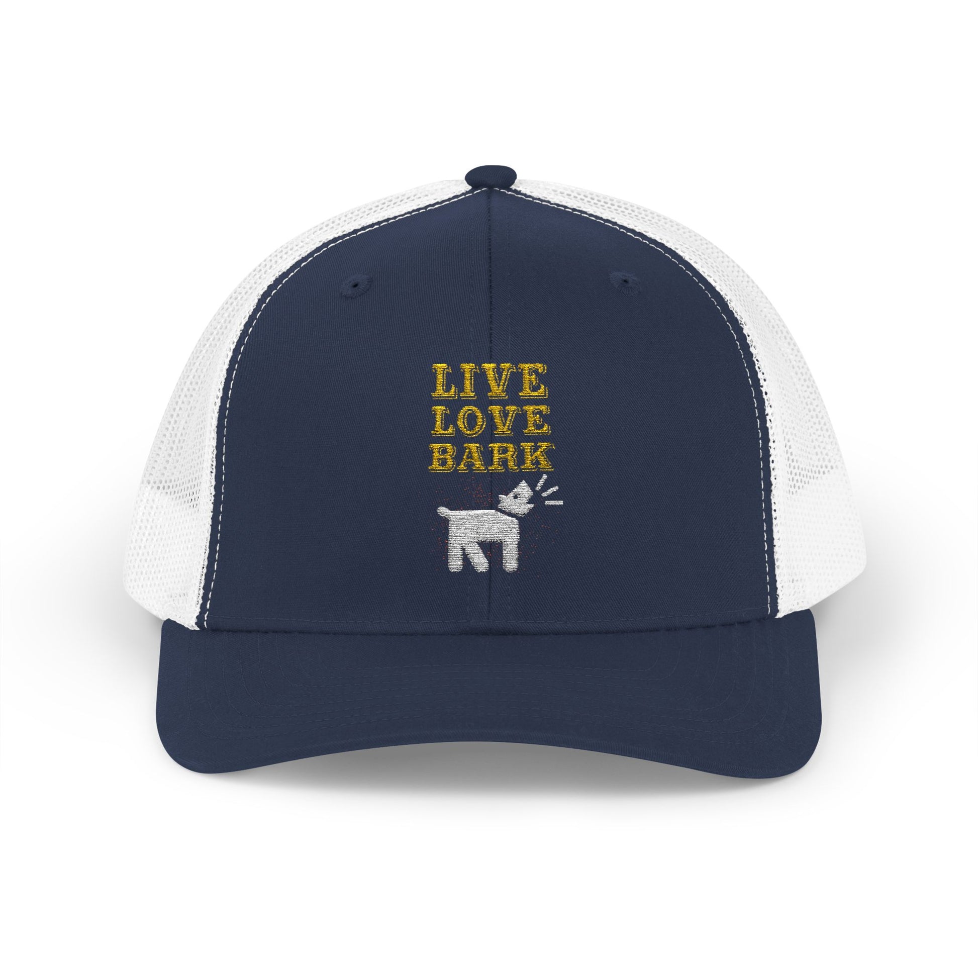 Live Love Bark Dog Lover Snapback Trucker Cap