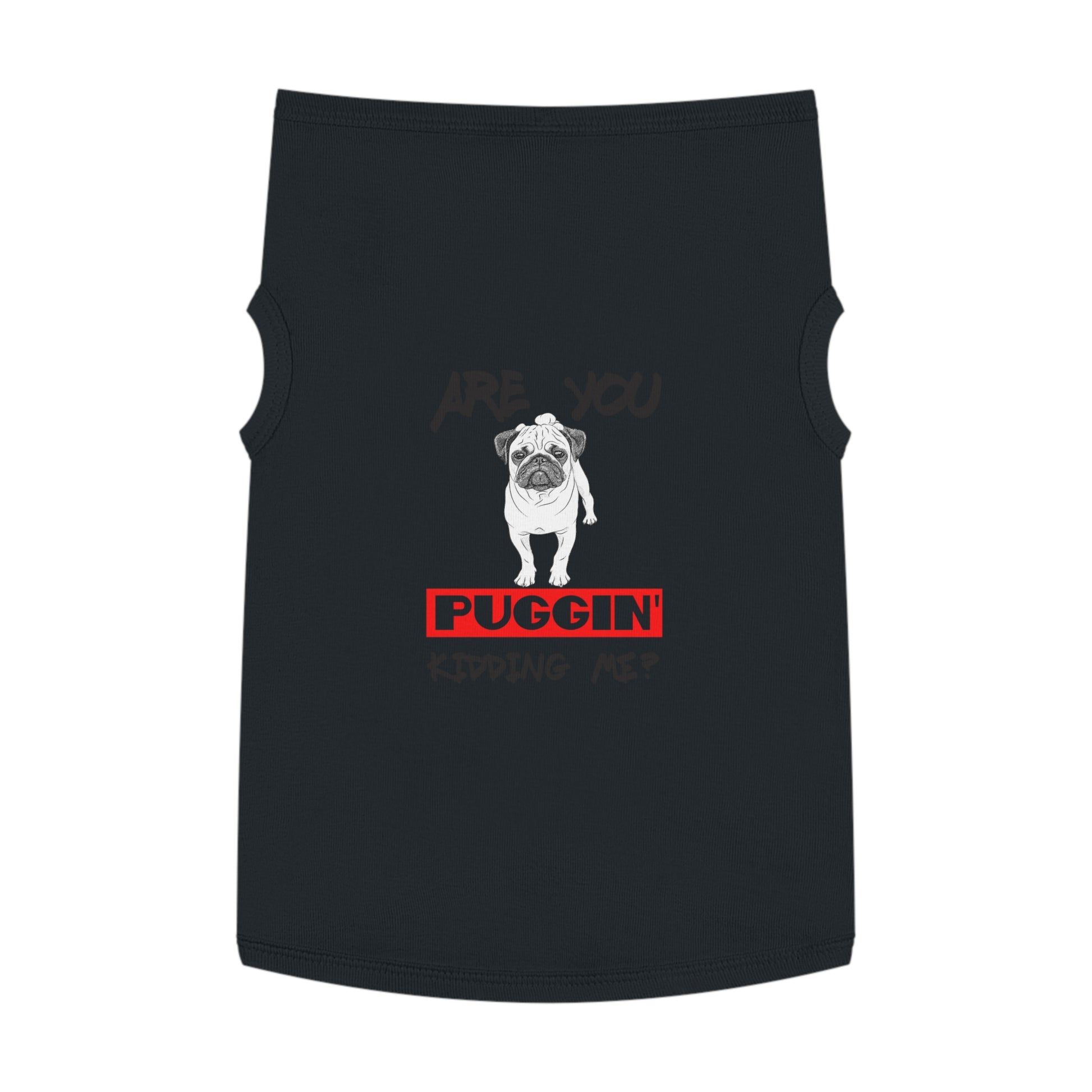 Pug-Themed Pet Tank Top, Funny Dog Apparel, Ideal for Pet Lovers, Cute Gift for Dog Owners, Summer Doggy Fashion, Comfortable Pet Wear