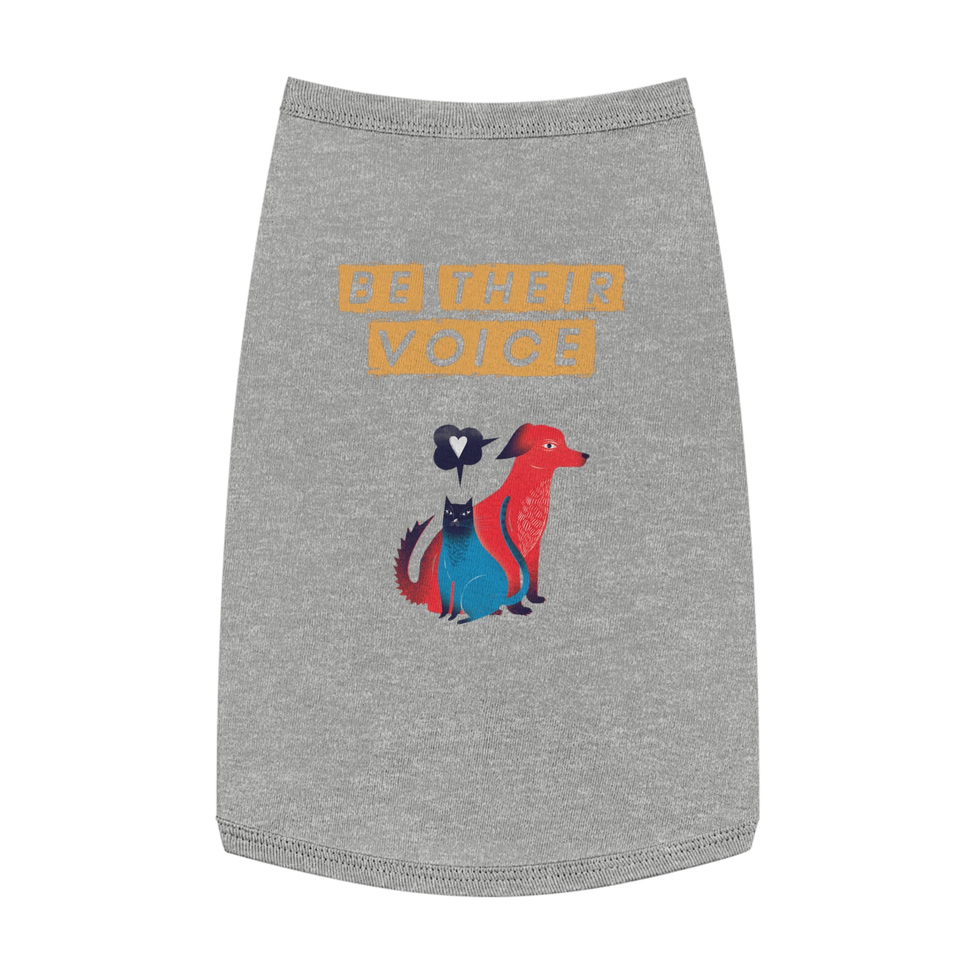 Pet Tank Top - Be Their Voice, Dog Life Apparel, Cat Lover Gift, Pet Adoption Support, Eco-Friendly Pet Clothing