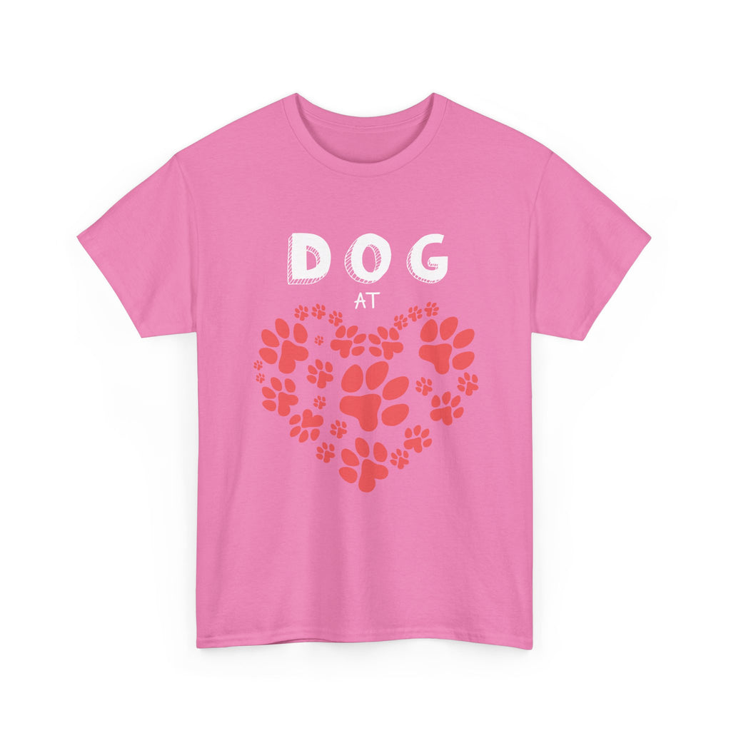 Pet Lover's Heart Tee, Cute Paw Print Shirt, Unisex Cotton Tee Gift, Animal Advocate Apparel, Perfect for Pet Lovers