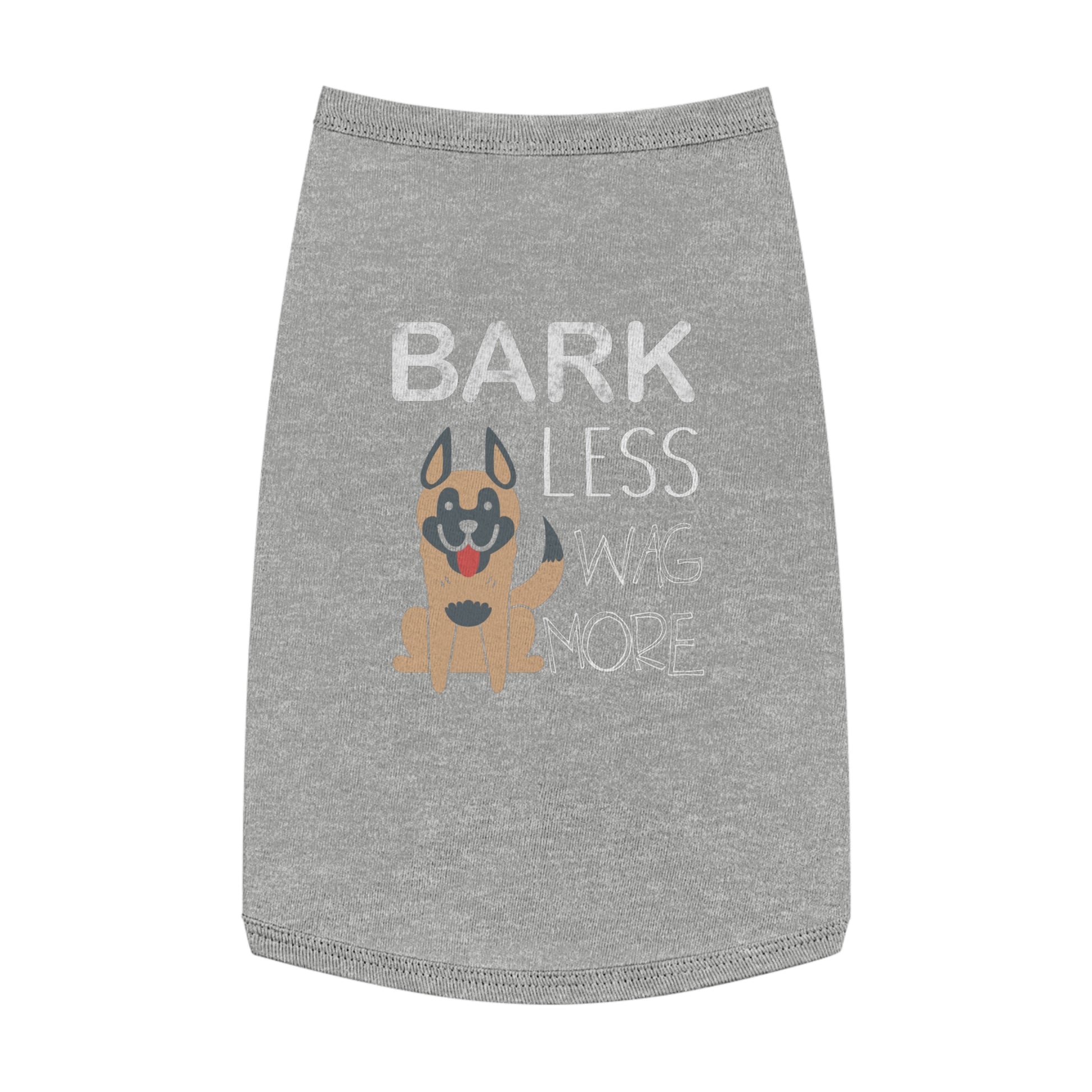 Bark Less, Wag More Pet Tank Top | Cute Dog Shirt, Pet Apparel, Canine Clothing, Dog Birthday Gift, Funny Pet Gift