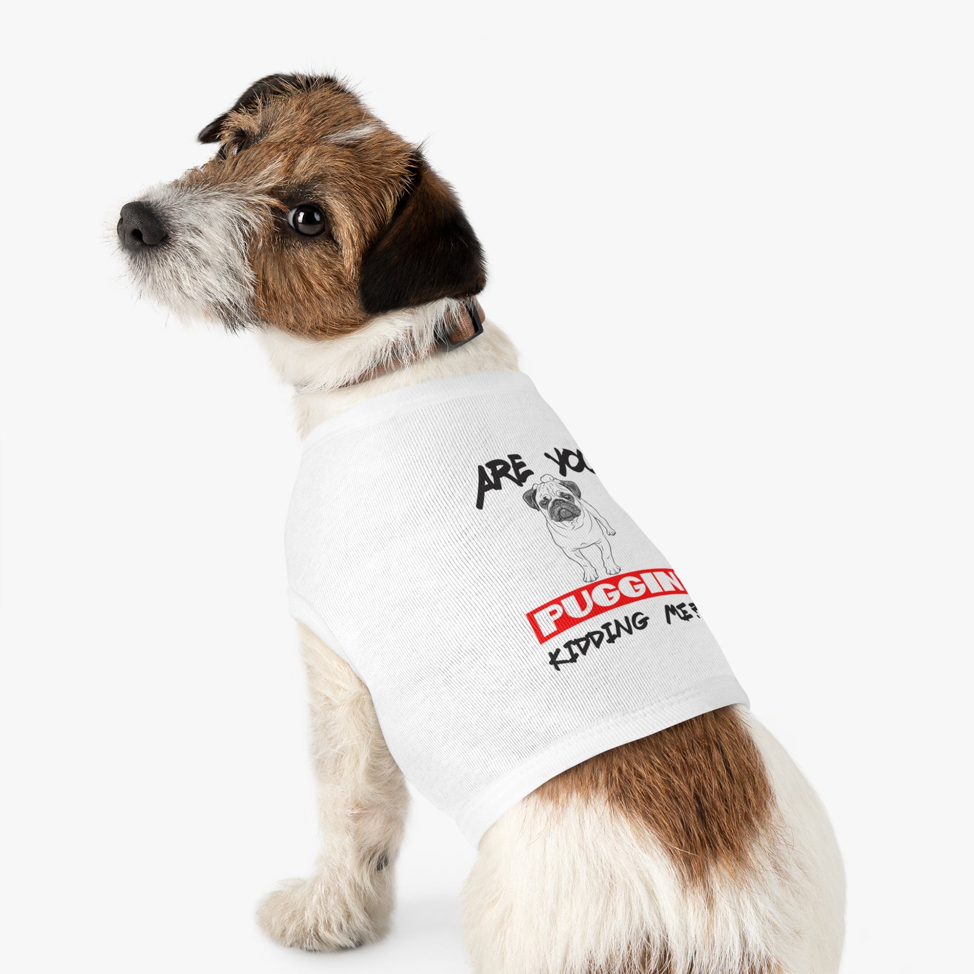 Pug-Themed Pet Tank Top, Funny Dog Apparel, Ideal for Pet Lovers, Cute Gift for Dog Owners, Summer Doggy Fashion, Comfortable Pet Wear