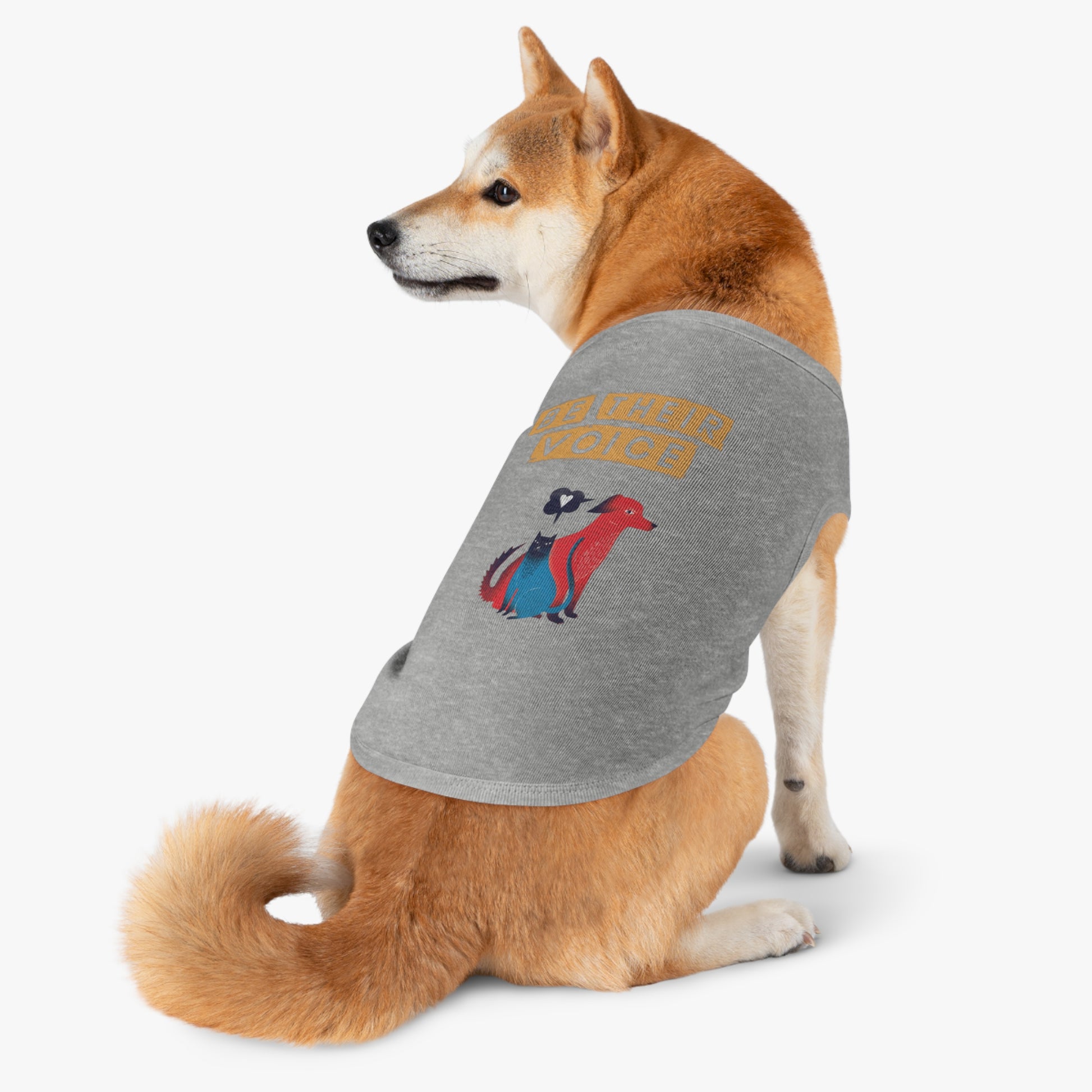 Pet Tank Top - Be Their Voice, Dog Life Apparel, Cat Lover Gift, Pet Adoption Support, Eco-Friendly Pet Clothing