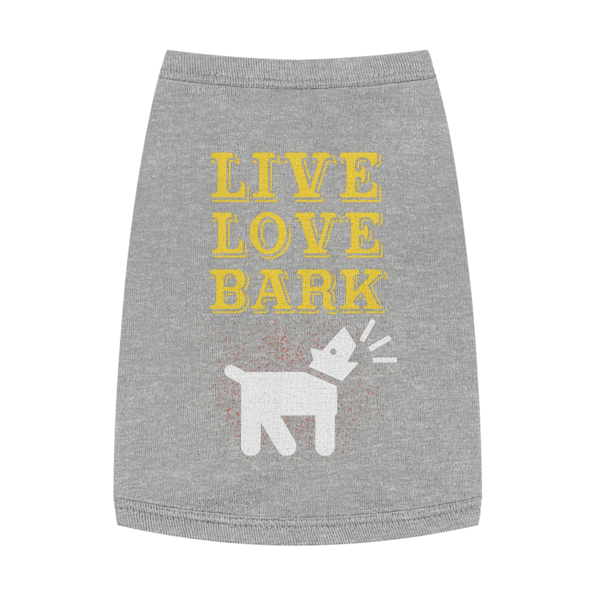 Cute Pet Tank Top - Live Love Bark Dog Apparel, Dog Summer Wear, Pet Gift, Canine Clothing, Dog Lover Gift
