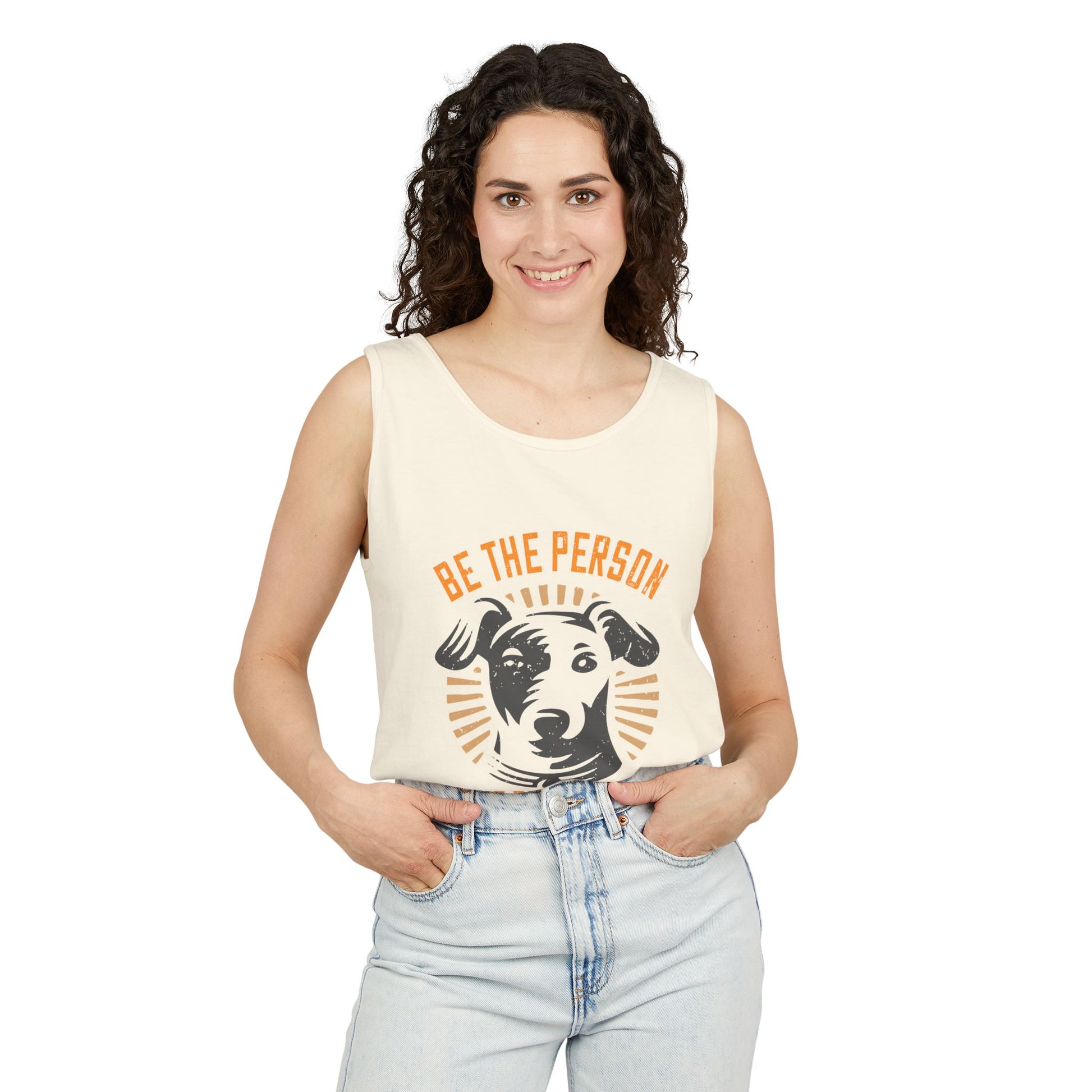 Dog Lover's Unisex Tank Top - "Be The Person Your Dog Thinks You Are" - Perfect for Pet Owners, Gift for Dog Lovers, Summer Apparel, [...]
