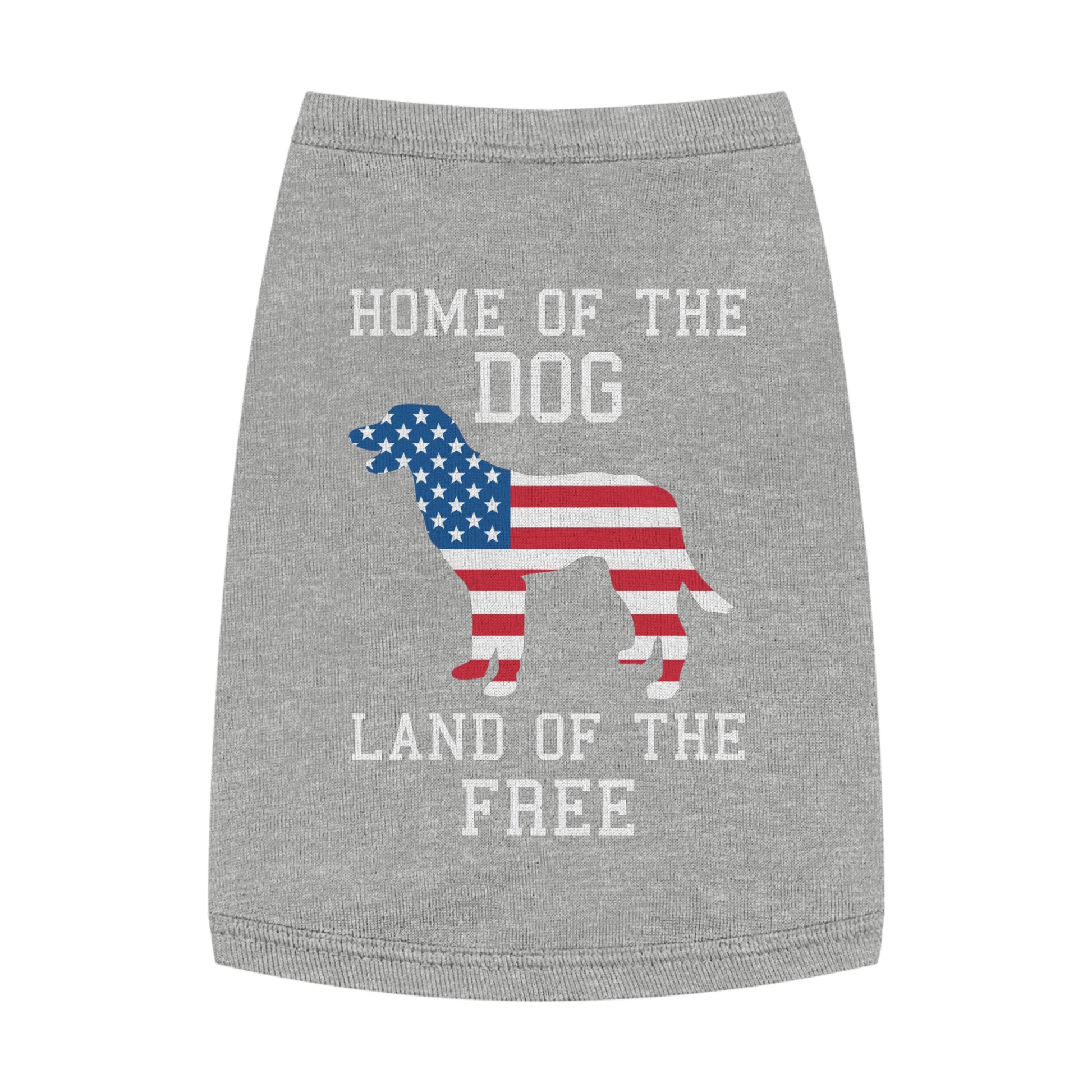 Patriotic Pet Tank Top | Dog Apparel | Cute Summer Style | USA Flag Design | Home of the Dog T-Shirt | Dog Lover Gift