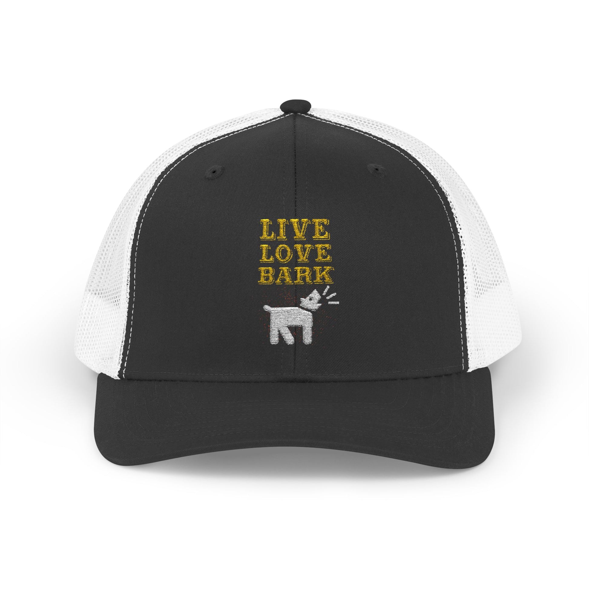 Live Love Bark Dog Lover Snapback Trucker Cap