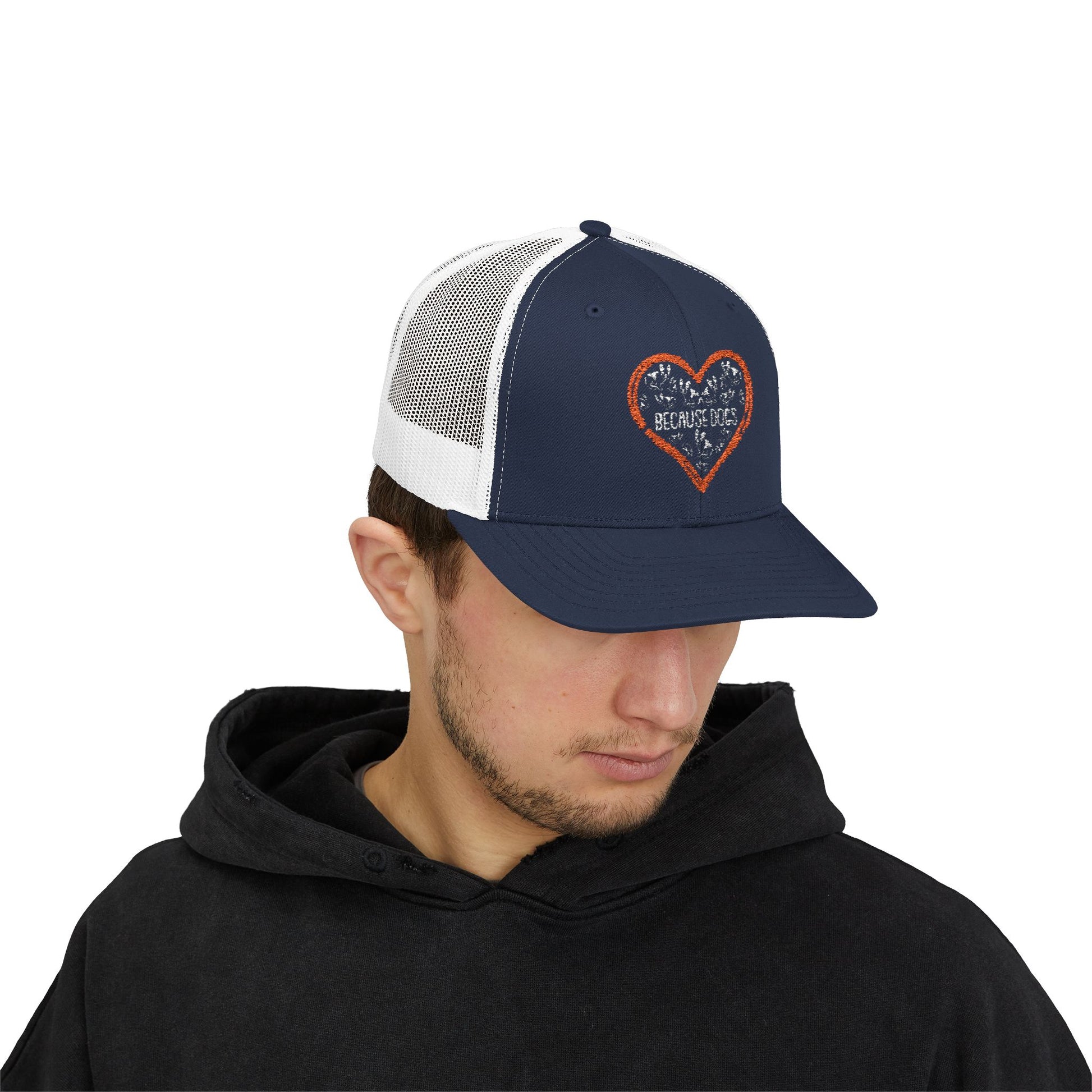 Dog Lovers Snapback Cap with Heart Design