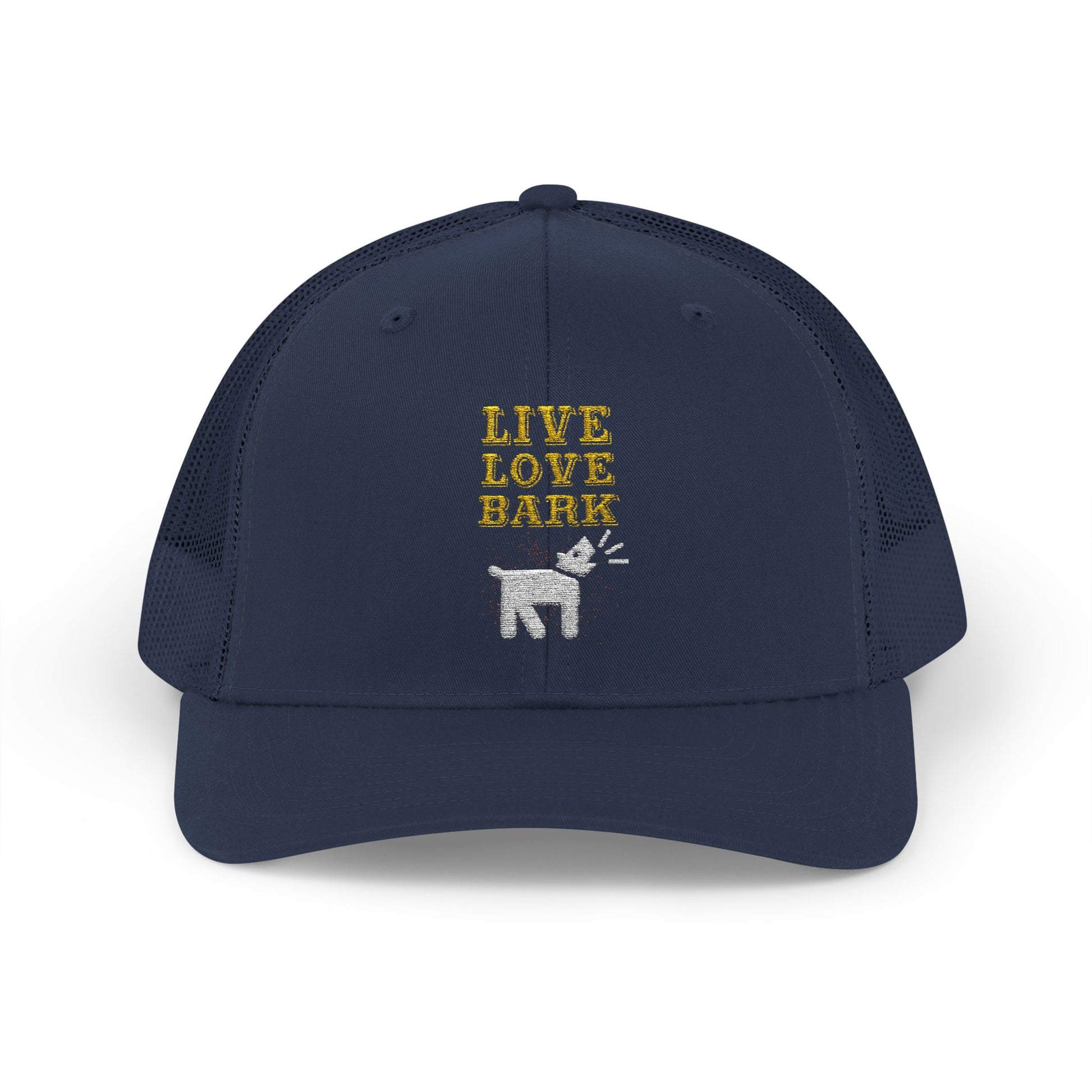 Live Love Bark Dog Lover Snapback Trucker Cap
