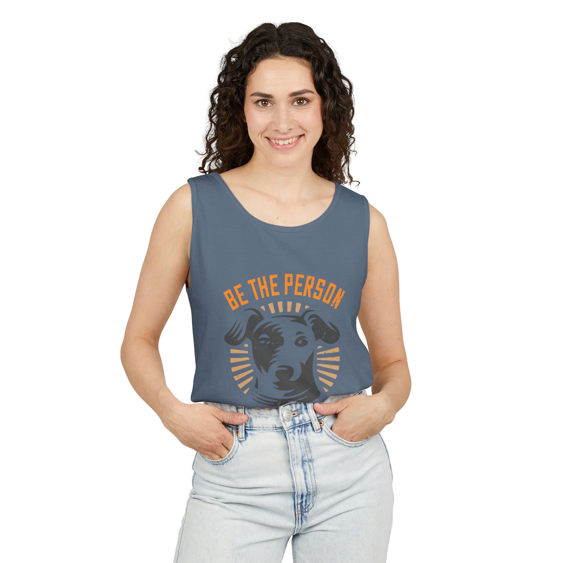 Dog Lover's Unisex Tank Top - "Be The Person Your Dog Thinks You Are" - Perfect for Pet Owners, Gift for Dog Lovers, Summer Apparel, [...]