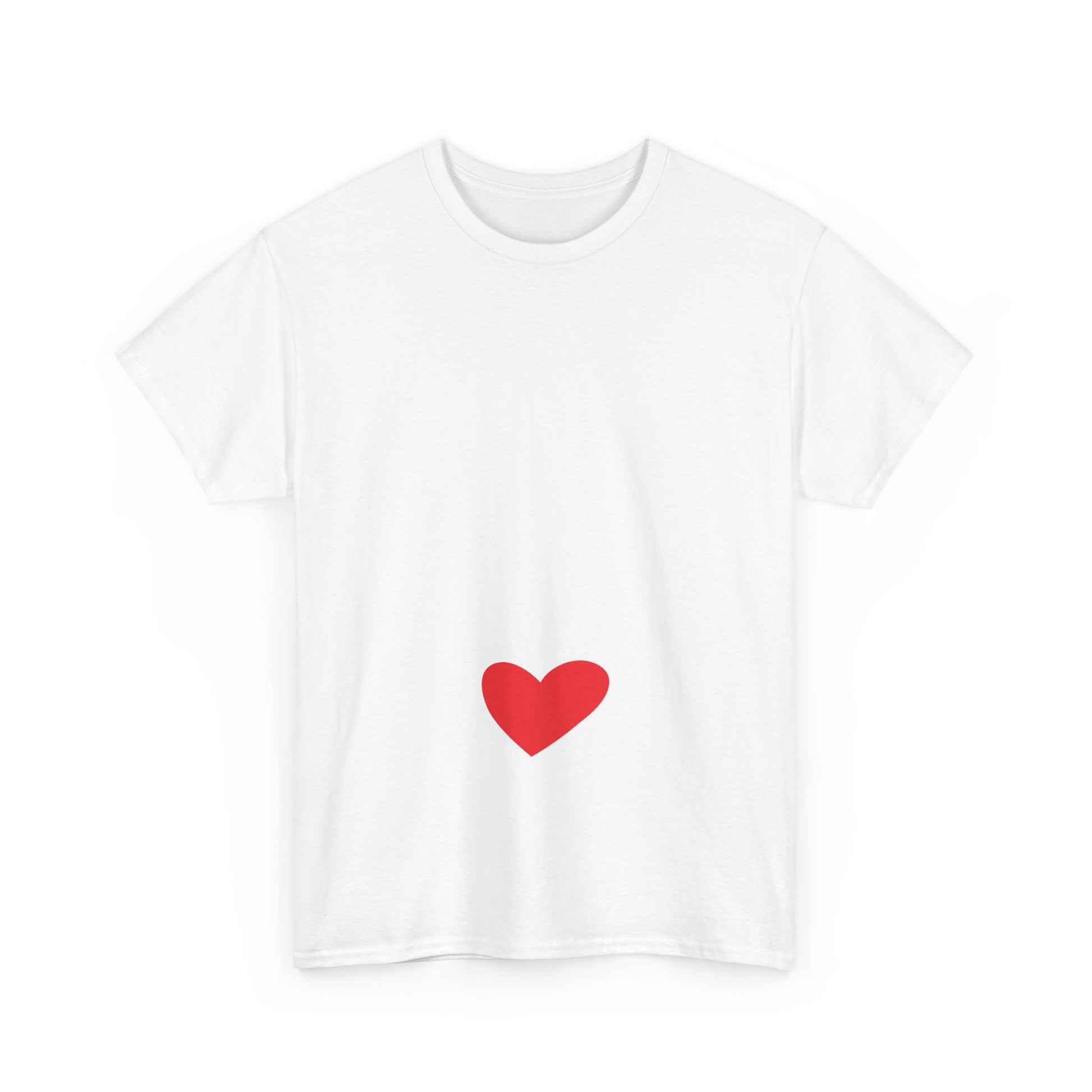 Heartfelt Unisex Heavy Cotton Tee, Casual Love Shirt, Gift for Him/Her, Valentine’s Day, Everyday Wear, Comfy T-shirt