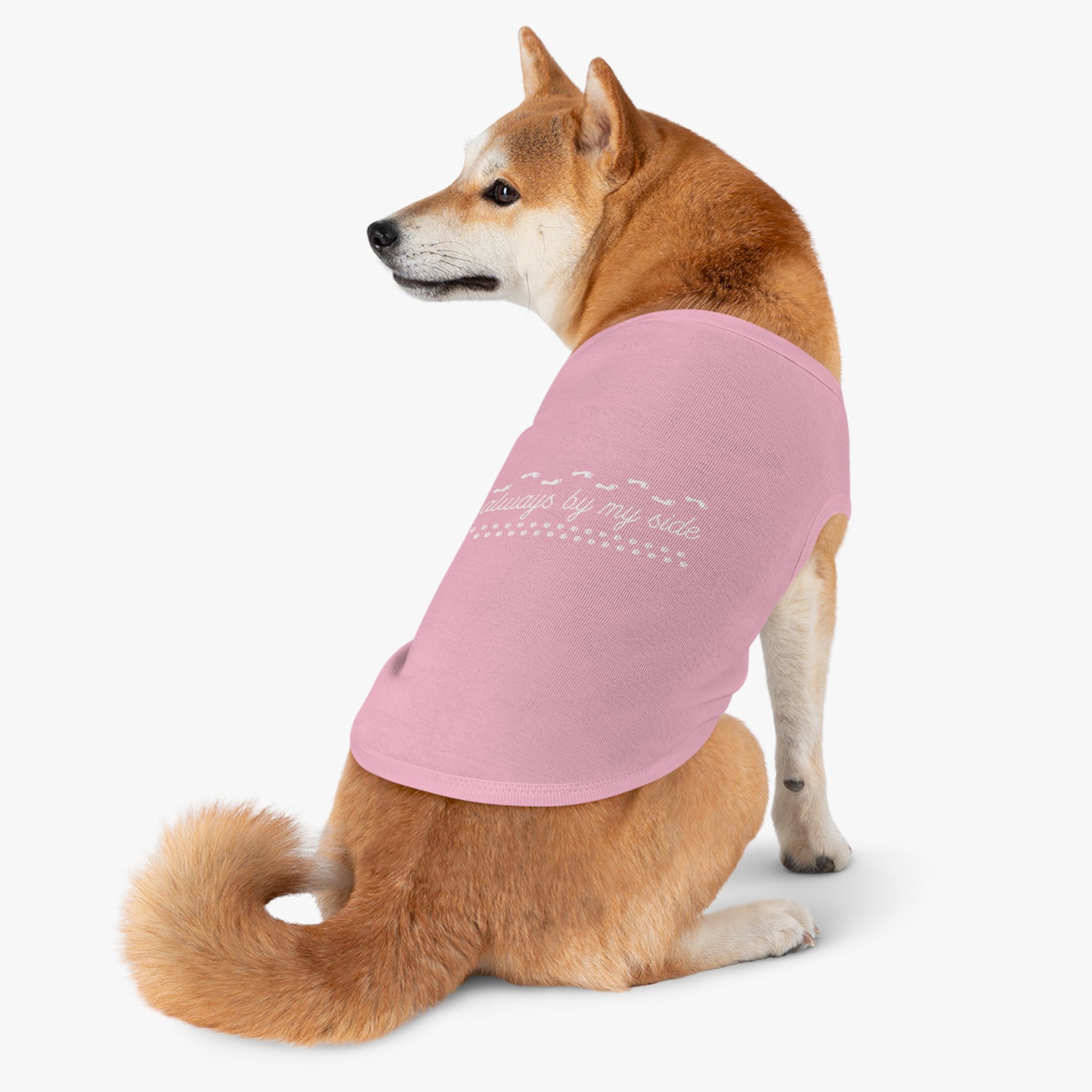 Adorable Pet Tank Top - 'Always by My Side', Dog Apparel, Pet Clothing, Gift for Dog Lovers, Casual Petwear, Summer Tank