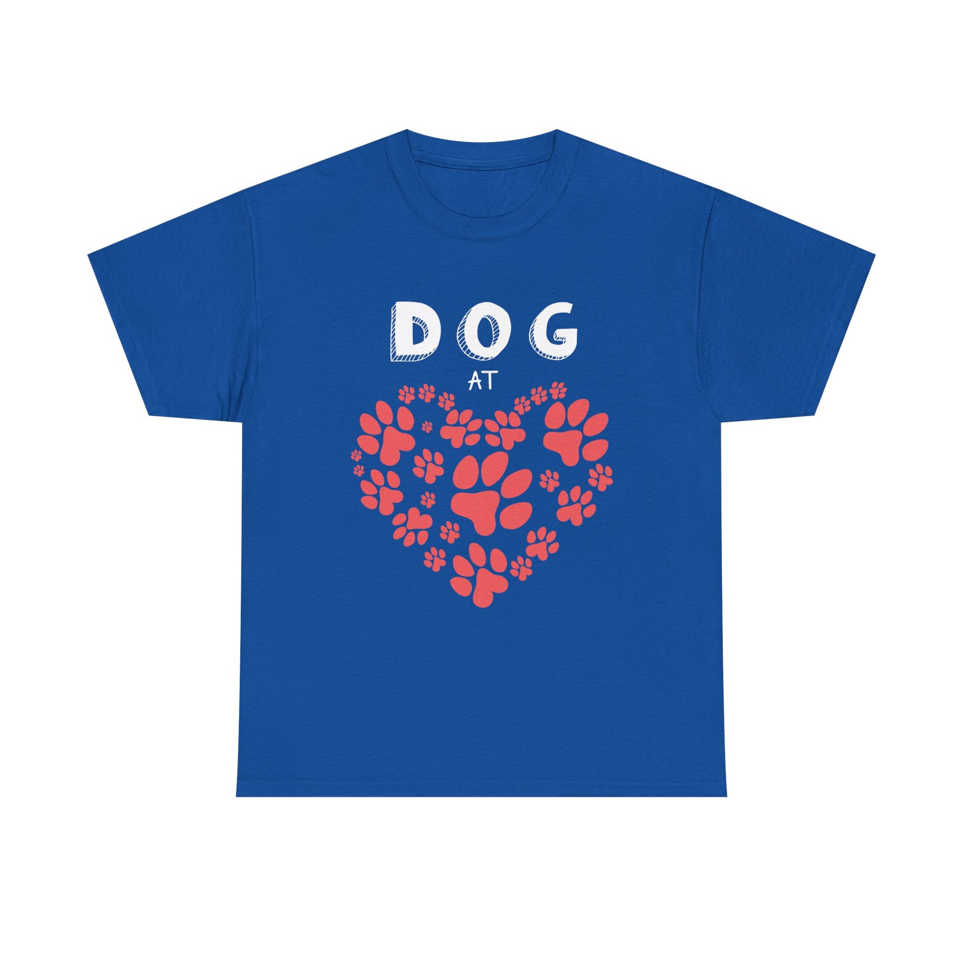 Pet Lover's Heart Tee, Cute Paw Print Shirt, Unisex Cotton Tee Gift, Animal Advocate Apparel, Perfect for Pet Lovers