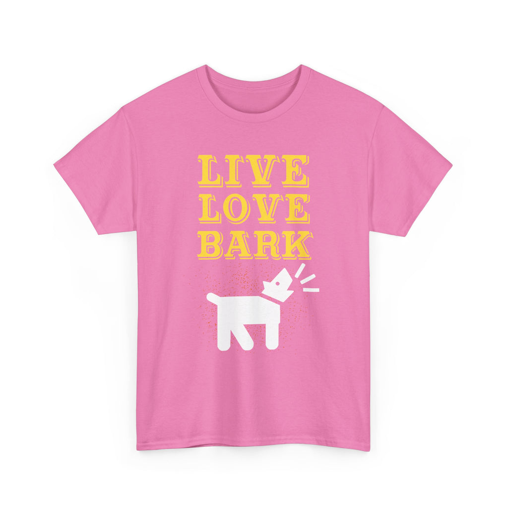 Live Love Bark Unisex Cotton Tee, Cute Dog Lovers Tee, Pet Parent Gift, Casual Everyday Wear, Animal Lover Shirt, Birthday Present