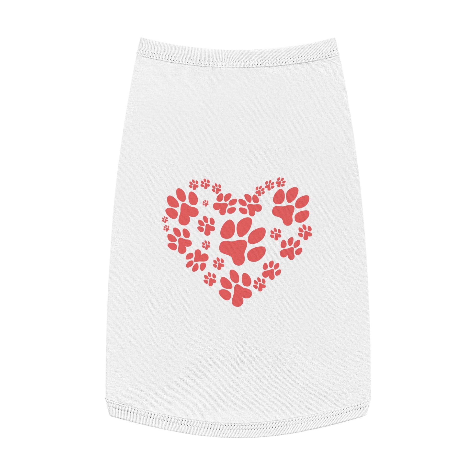 Heart Paw Pet Tank Top | Dog Lover Gift, Pet Apparel, Cute Dog Clothes, Summer Pet Fashion, Adorable Pet Outfit