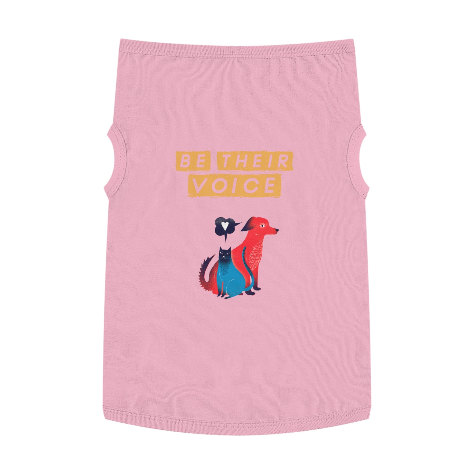 Pet Tank Top - Be Their Voice, Dog Life Apparel, Cat Lover Gift, Pet Adoption Support, Eco-Friendly Pet Clothing