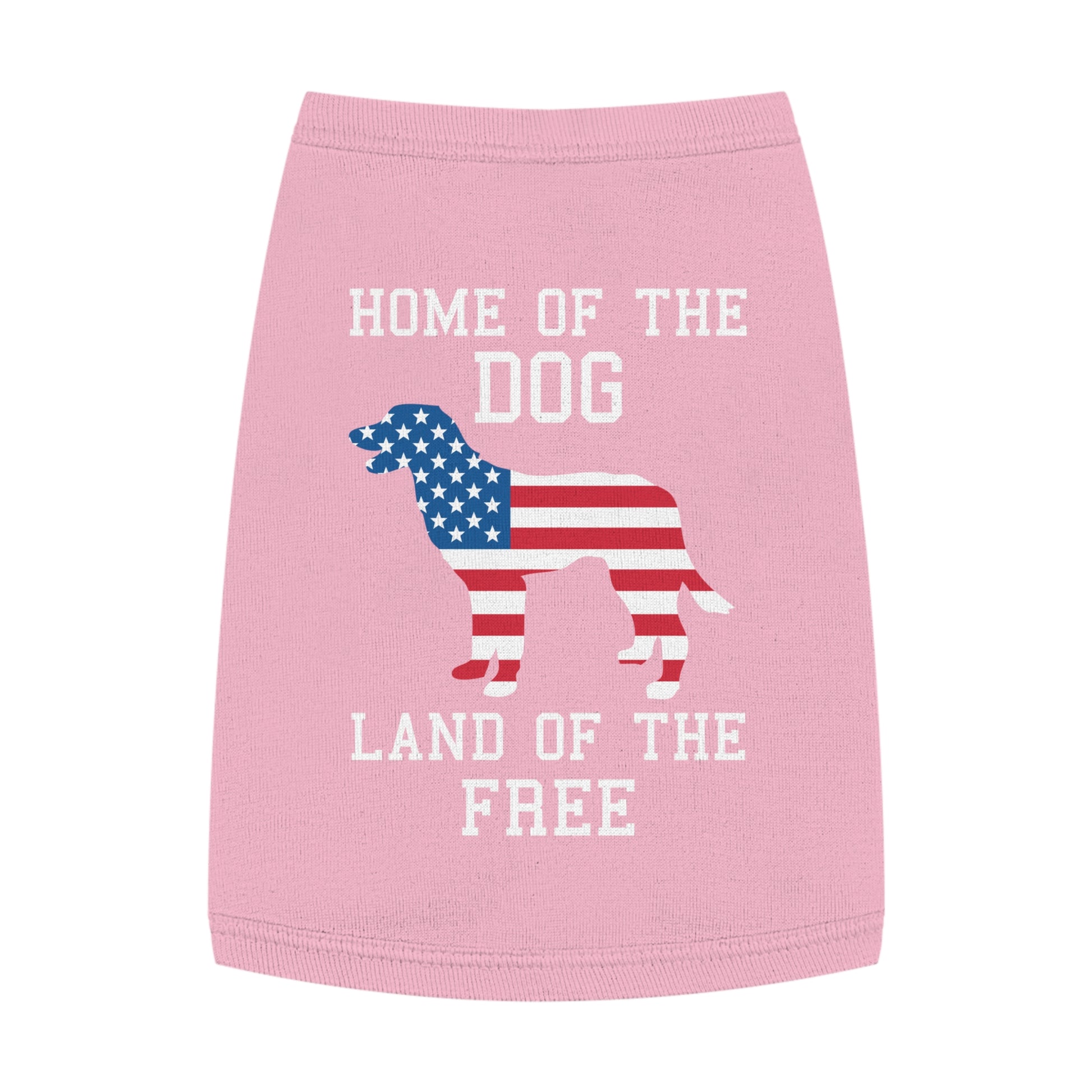 Patriotic Pet Tank Top | Dog Apparel | Cute Summer Style | USA Flag Design | Home of the Dog T-Shirt | Dog Lover Gift