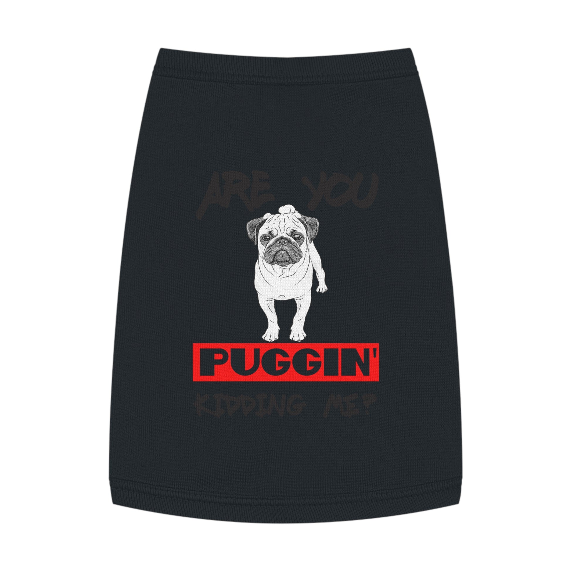 Pug-Themed Pet Tank Top, Funny Dog Apparel, Ideal for Pet Lovers, Cute Gift for Dog Owners, Summer Doggy Fashion, Comfortable Pet Wear