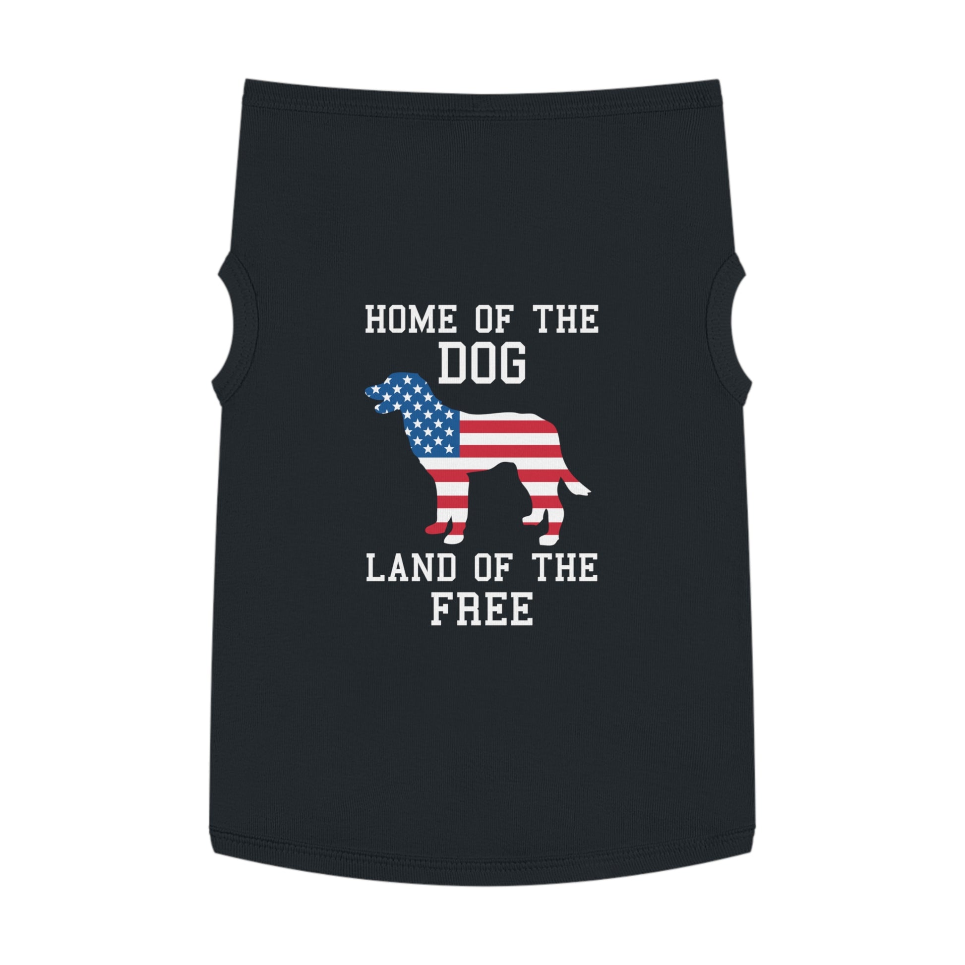 Patriotic Pet Tank Top | Dog Apparel | Cute Summer Style | USA Flag Design | Home of the Dog T-Shirt | Dog Lover Gift