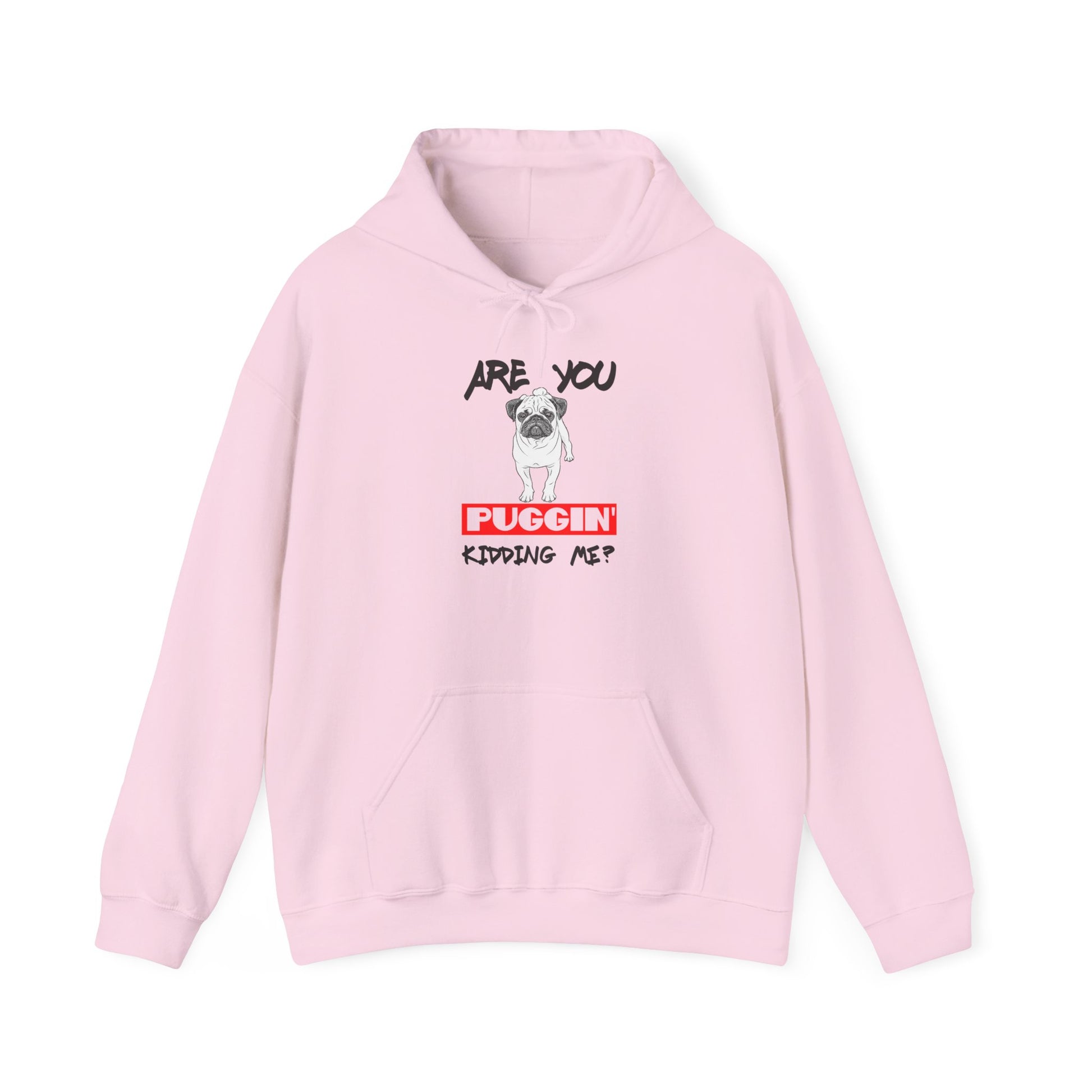 Funny Pug Hoodie, Are You Puggin' Kidding Me Sweatshirt, Pet Lover Gift, Cozy Unisex Hoodie, Dog-Themed Apparel, Punny Gift for Dog Lovers