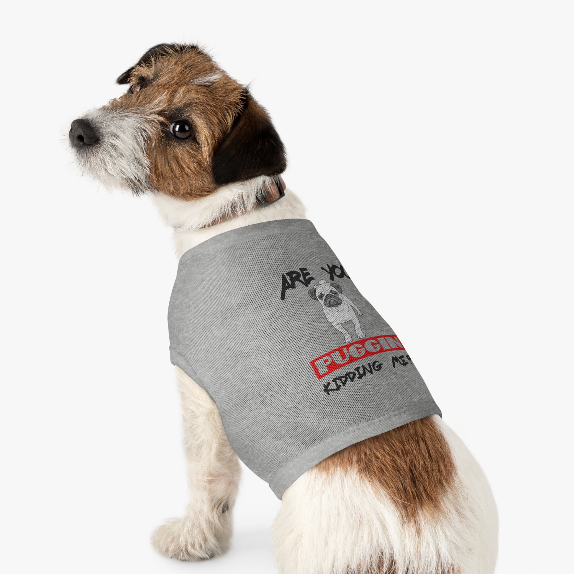 Pug-Themed Pet Tank Top, Funny Dog Apparel, Ideal for Pet Lovers, Cute Gift for Dog Owners, Summer Doggy Fashion, Comfortable Pet Wear