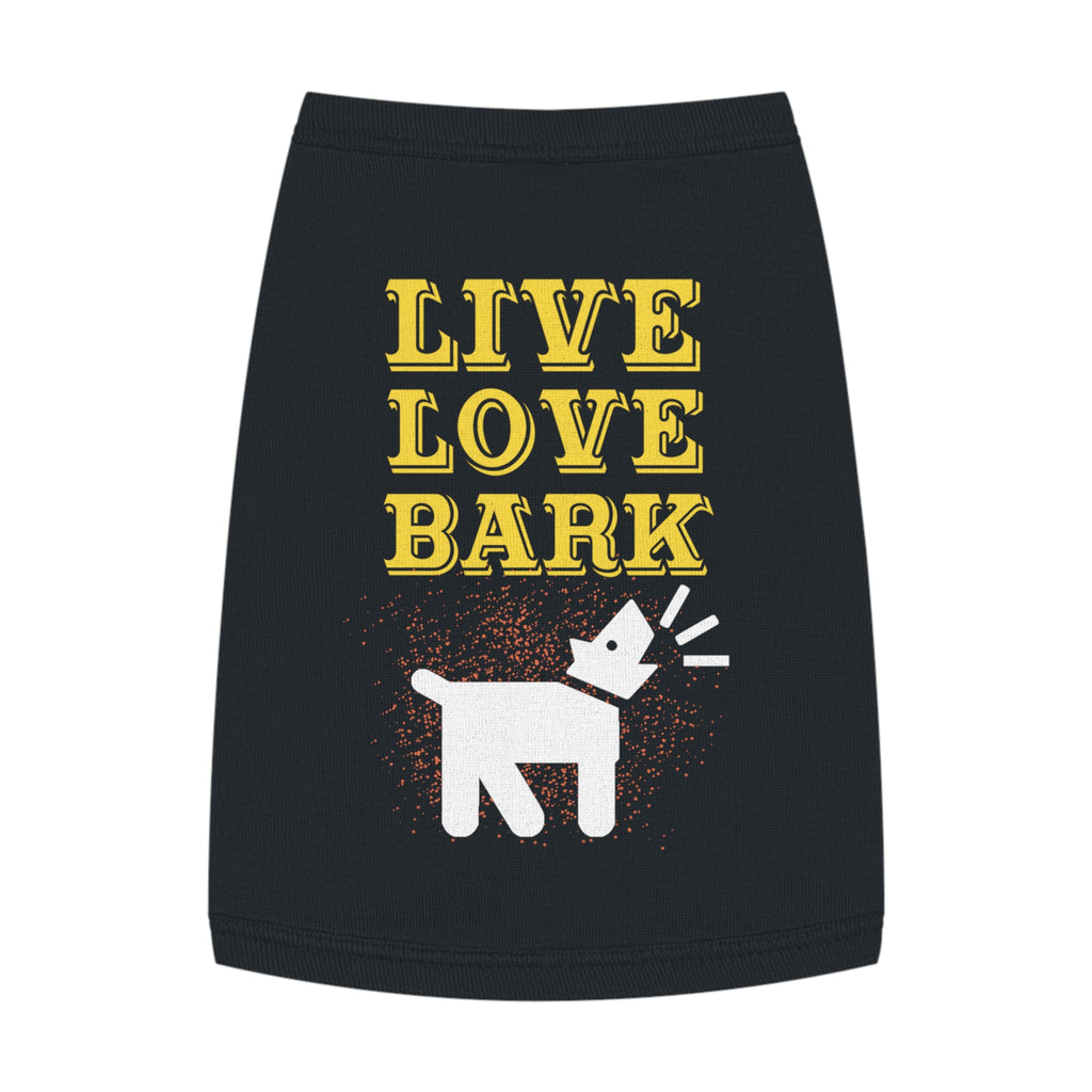 Cute Pet Tank Top - Live Love Bark Dog Apparel, Dog Summer Wear, Pet Gift, Canine Clothing, Dog Lover Gift