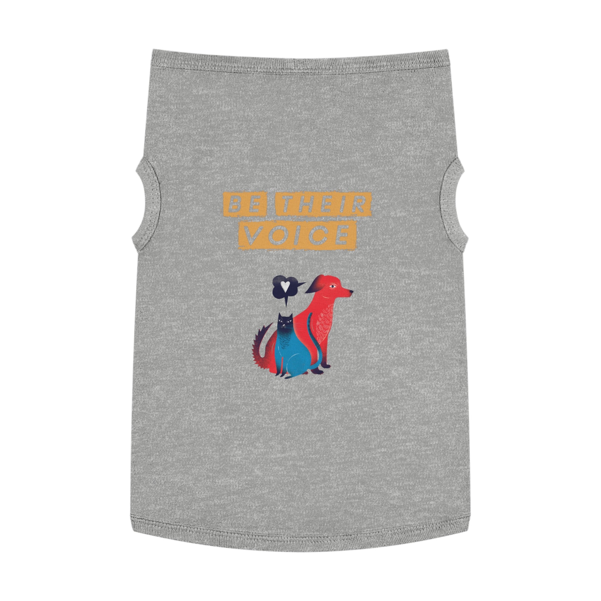 Pet Tank Top - Be Their Voice, Dog Life Apparel, Cat Lover Gift, Pet Adoption Support, Eco-Friendly Pet Clothing