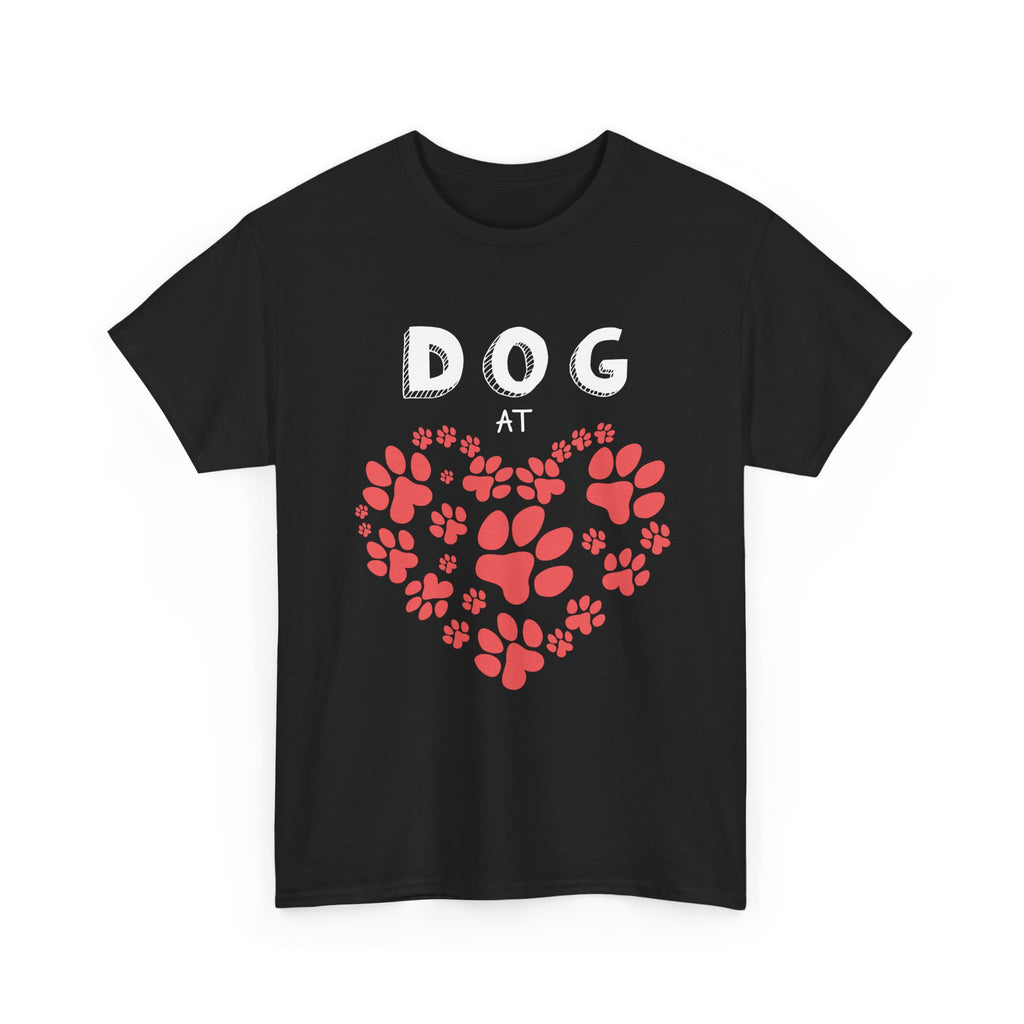 Pet Lover's Heart Tee, Cute Paw Print Shirt, Unisex Cotton Tee Gift, Animal Advocate Apparel, Perfect for Pet Lovers