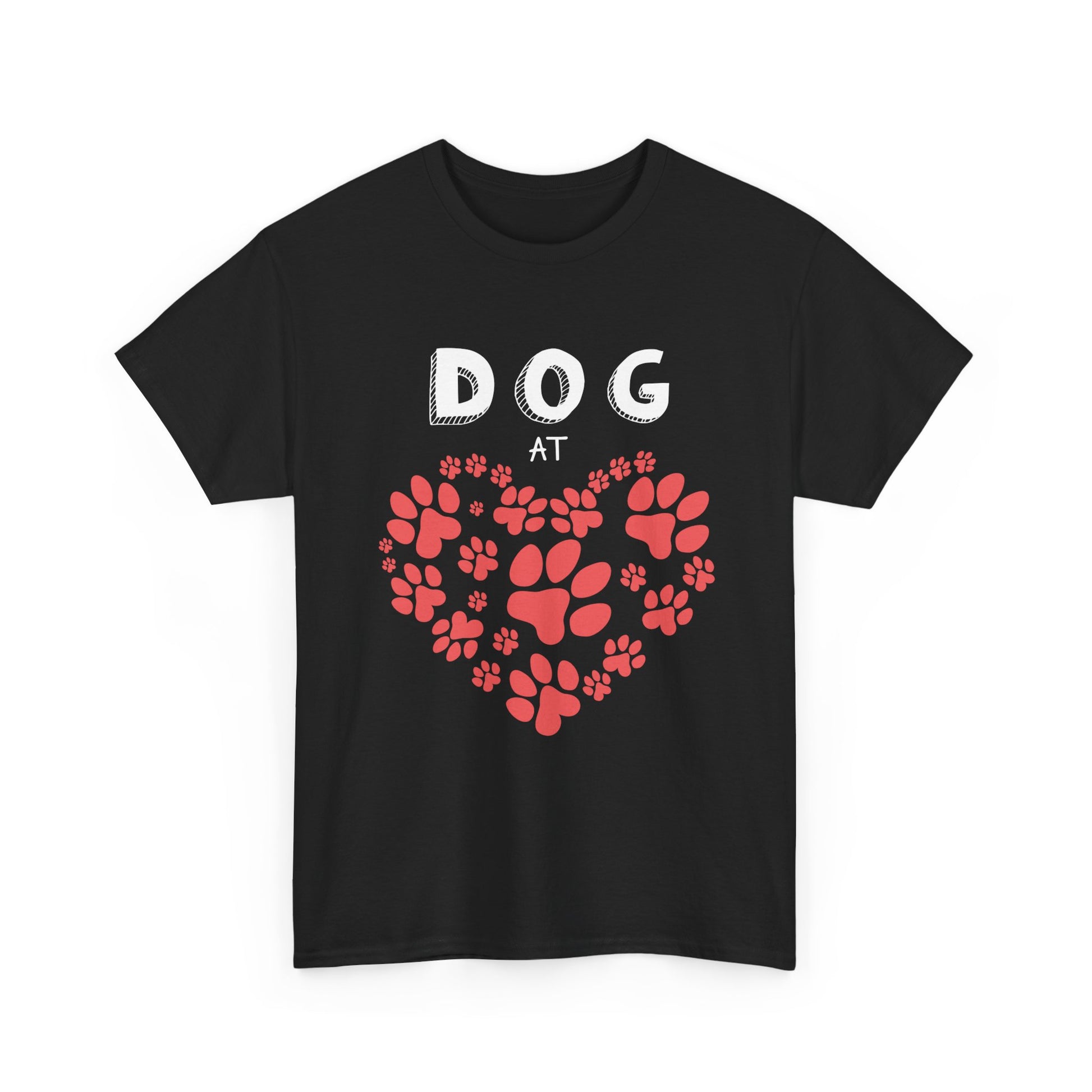 Pet Lover's Heart Tee, Cute Paw Print Shirt, Unisex Cotton Tee Gift, Animal Advocate Apparel, Perfect for Pet Lovers