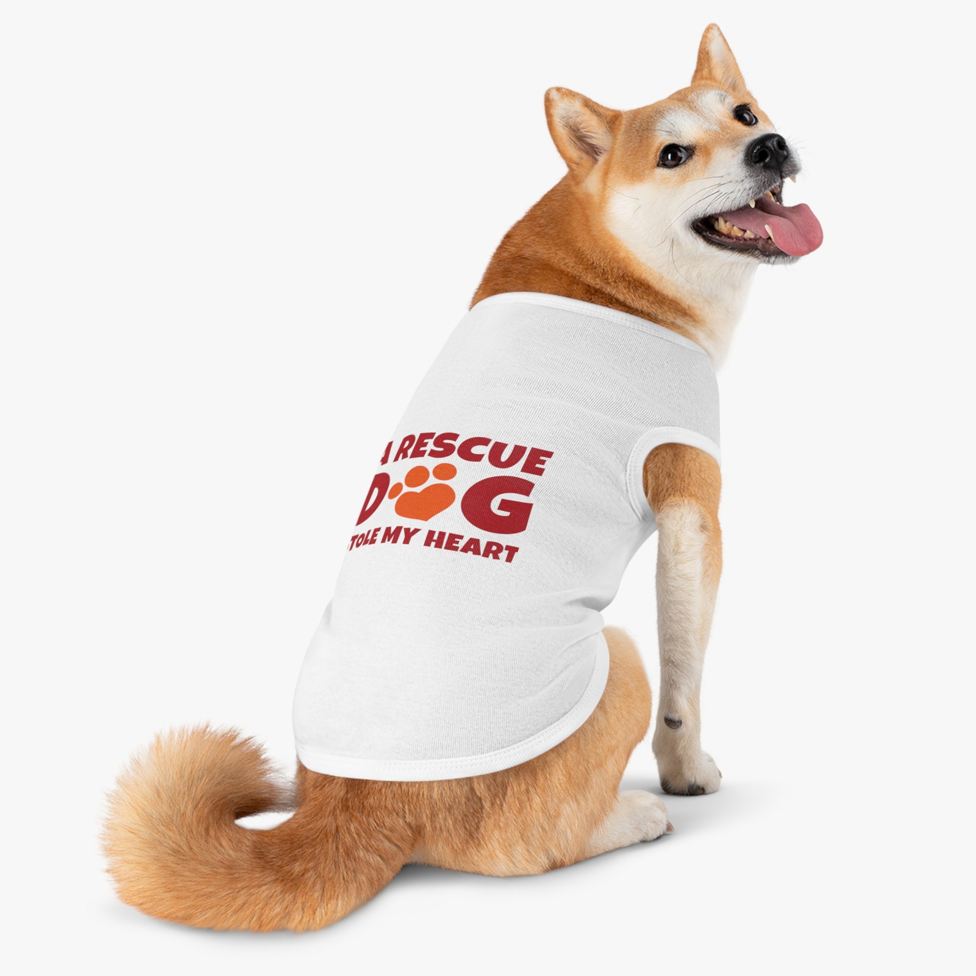 Adorable Rescue Dog Tank Top for Pets, Cute Pet Apparel, Dog Lover Gift, Pet Fashion, Animal Rescue Support