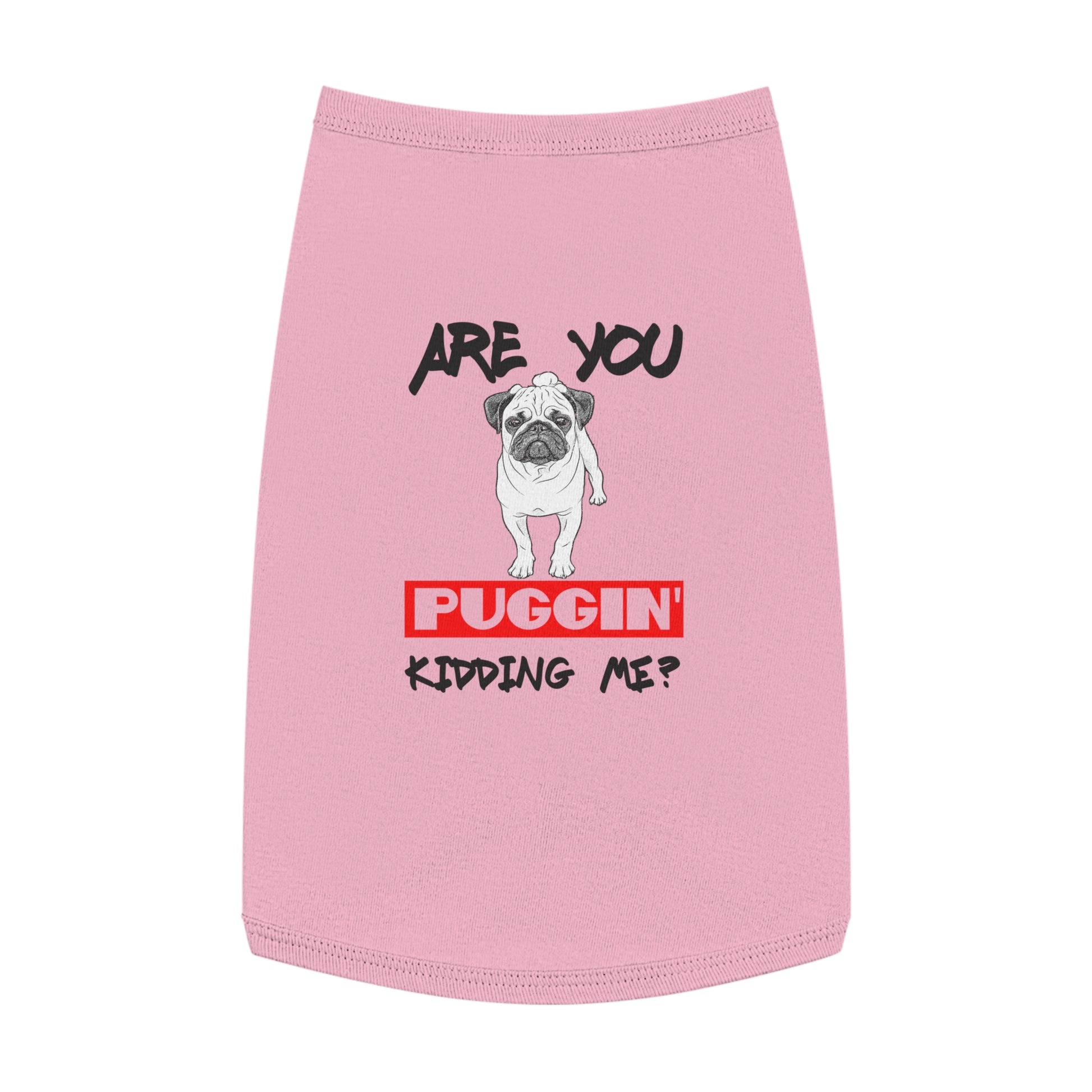 Pug-Themed Pet Tank Top, Funny Dog Apparel, Ideal for Pet Lovers, Cute Gift for Dog Owners, Summer Doggy Fashion, Comfortable Pet Wear