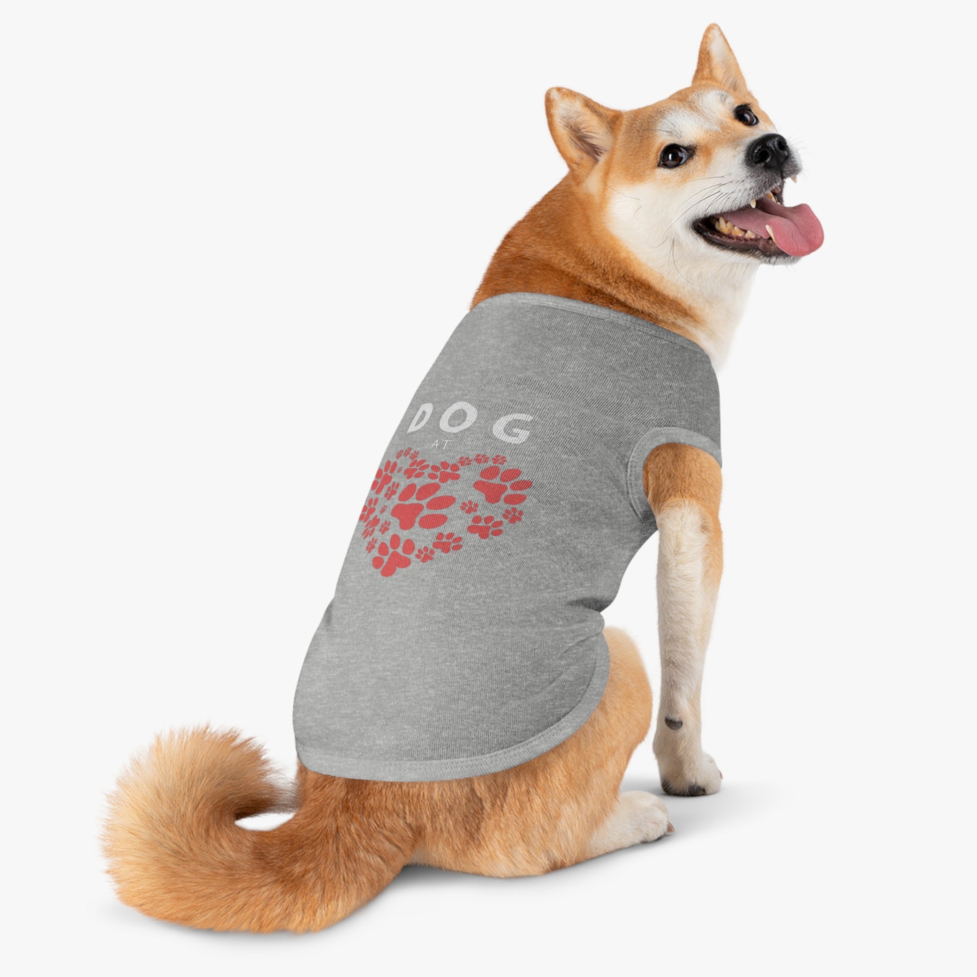 Heart Paw Pet Tank Top | Dog Lover Gift, Pet Apparel, Cute Dog Clothes, Summer Pet Fashion, Adorable Pet Outfit