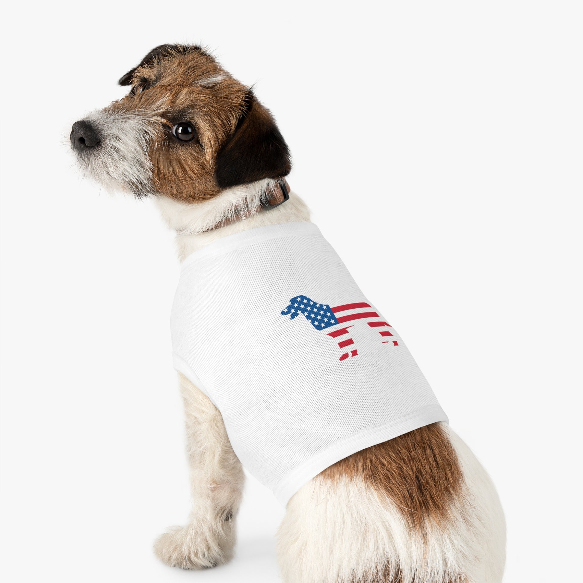 Patriotic Pet Tank Top | Dog Apparel | Cute Summer Style | USA Flag Design | Home of the Dog T-Shirt | Dog Lover Gift