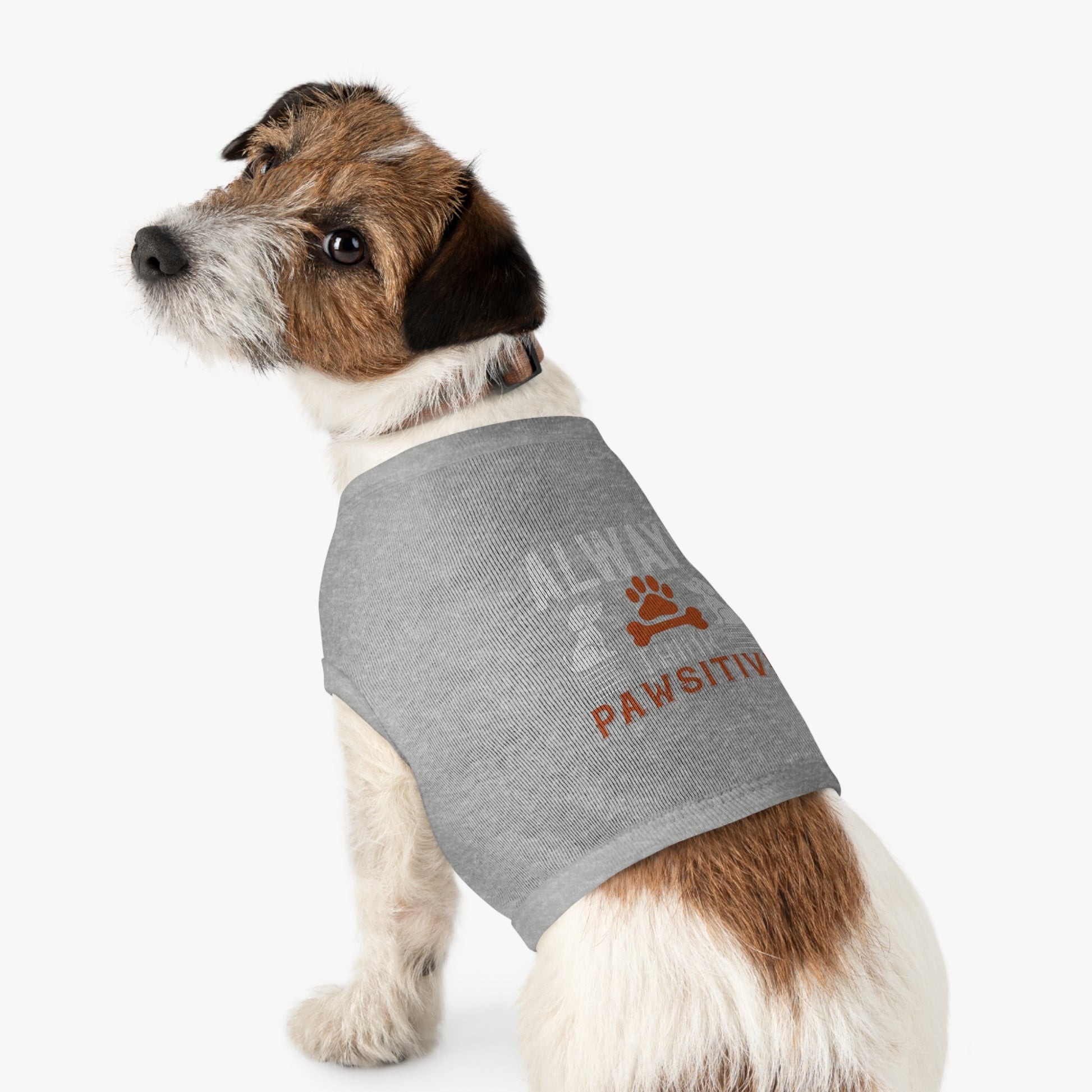 Pawsitive Pet Tank Top - Always Think Pawsitive - Dog Apparel, Cute Pet Clothing, Pet Lover Gift, Summer Dog Tank