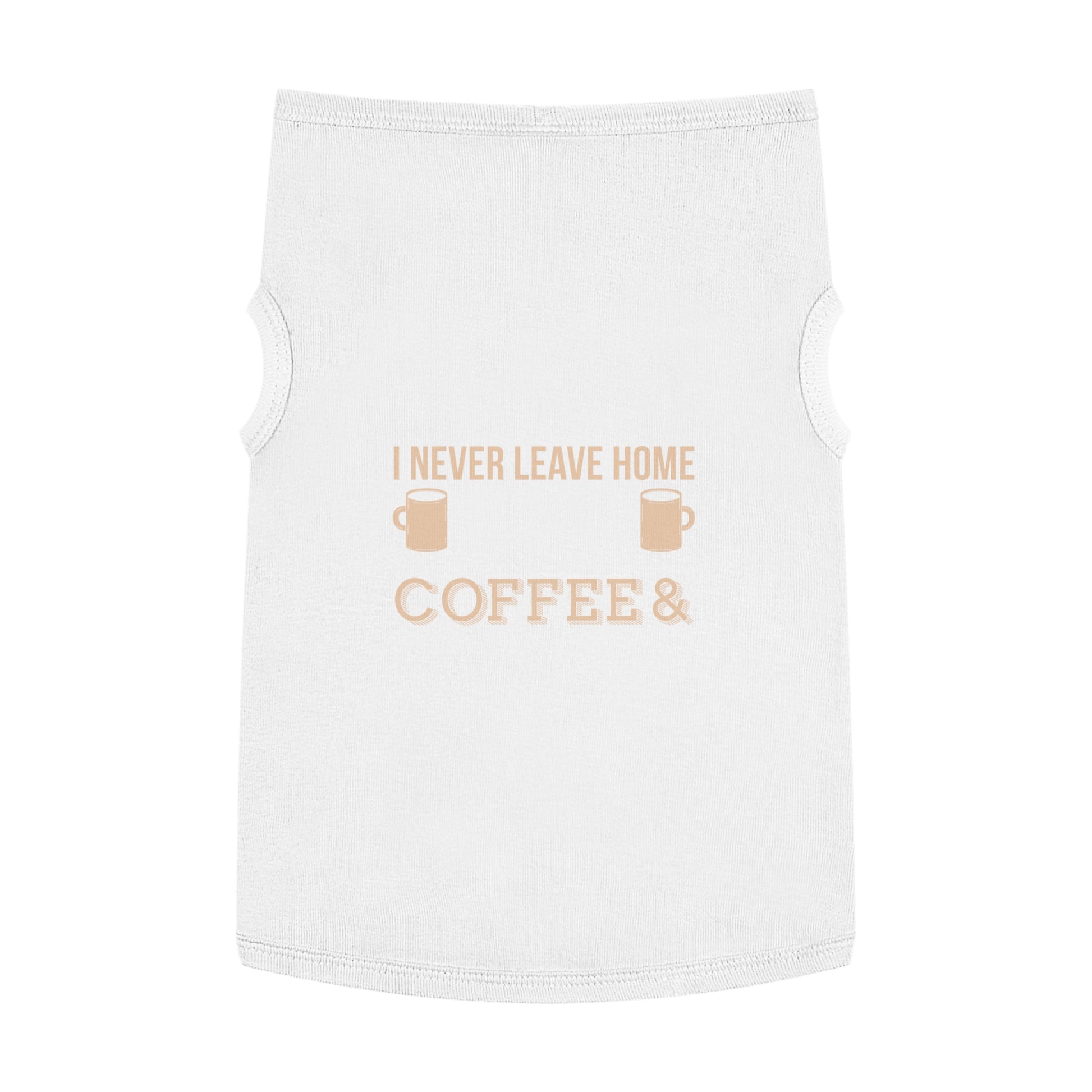 Coffee & Dog Hair Pet Tank Top, Funny Dog Shirt, Pet Clothing, Gift for Dog Lovers, Pet Apparel, Cute Dog Tank