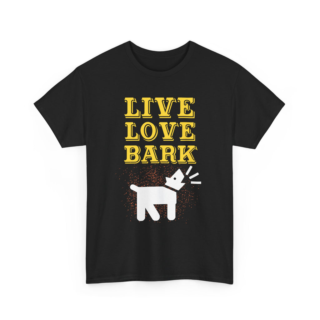 Live Love Bark Unisex Cotton Tee, Cute Dog Lovers Tee, Pet Parent Gift, Casual Everyday Wear, Animal Lover Shirt, Birthday Present