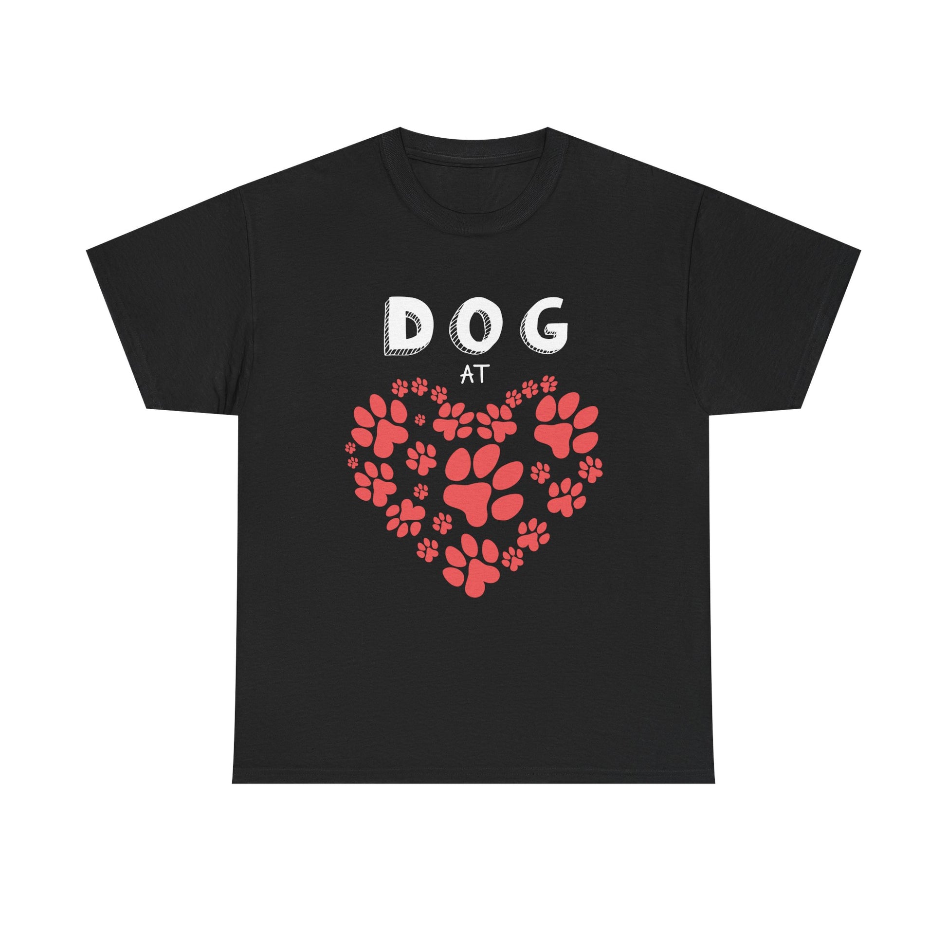 Pet Lover's Heart Tee, Cute Paw Print Shirt, Unisex Cotton Tee Gift, Animal Advocate Apparel, Perfect for Pet Lovers