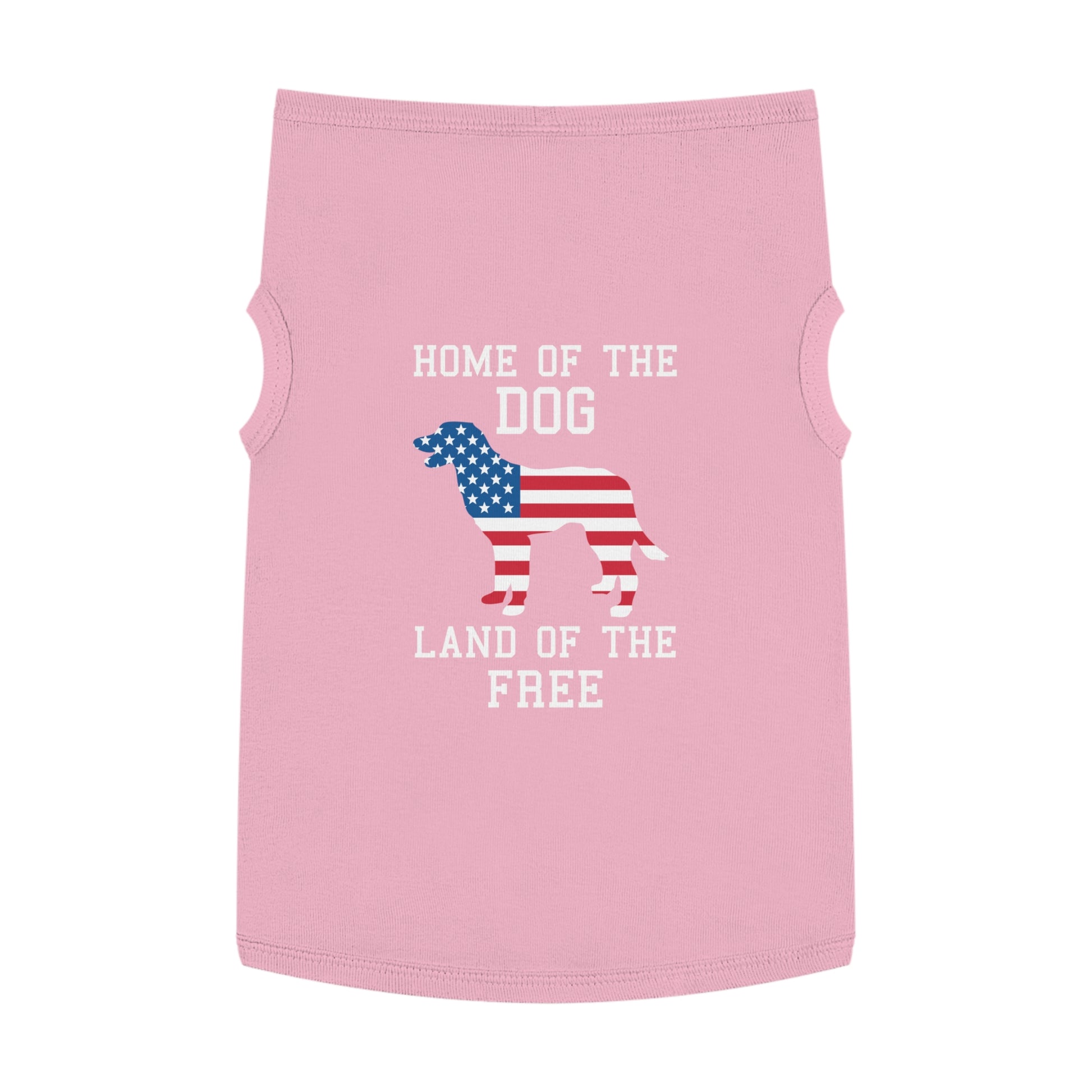 Patriotic Pet Tank Top | Dog Apparel | Cute Summer Style | USA Flag Design | Home of the Dog T-Shirt | Dog Lover Gift